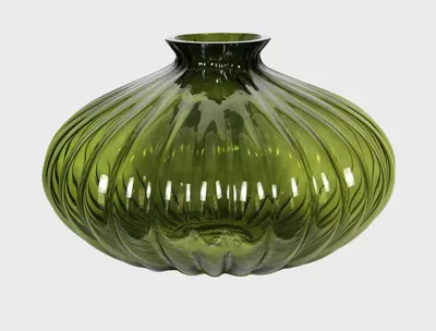 Art Déco vaas in mondgeblazen glas