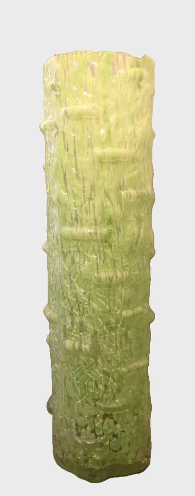 Paar glasvazen in bamboemotief