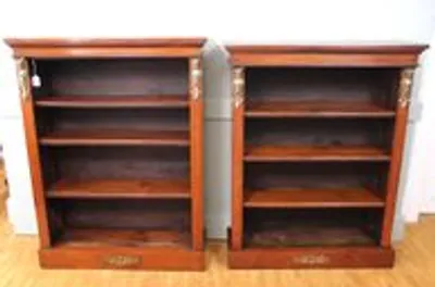 Paar regency open boekenkasten thumbnail 1