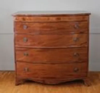 Regency bowfronted chest of drawers thumbnail 1