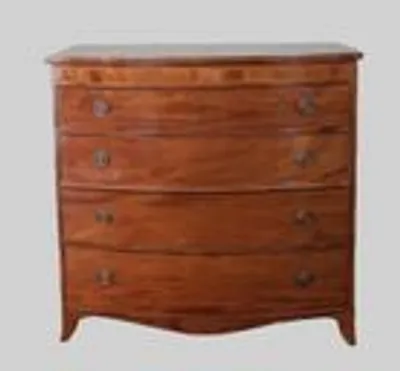 Regency bowfronted chest of drawers thumbnail 3