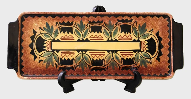 Vintage dienbladje - Porselein › Serviesgoed - €65.00 - Gemerkt St Jean de Bretagne, handgeschilderd
37 x 15cm
