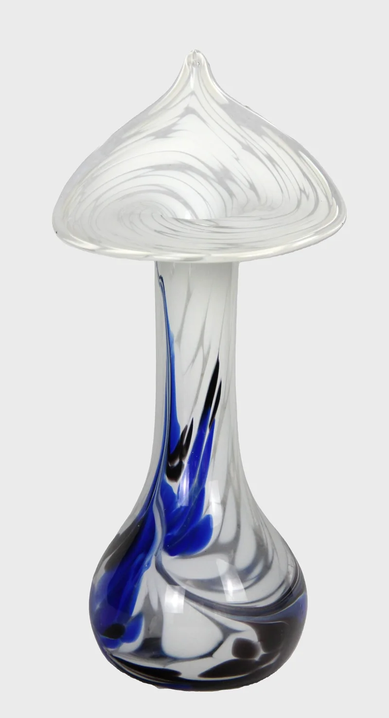 Vintage glazen vaas muranostijl - Glas › Vazen - €65.00 - 33cm hoog