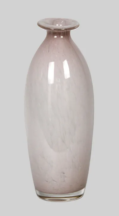 Vintage vaas in rozig glas